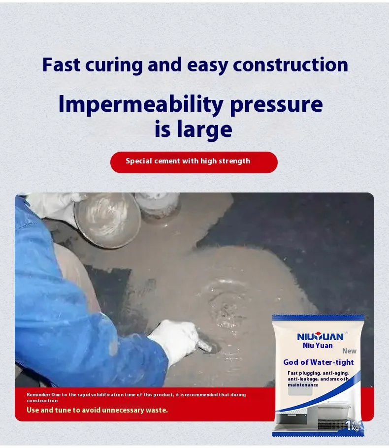 Case Waterplug Hydraulic Cement for Leak Repair ASTM C1107 007