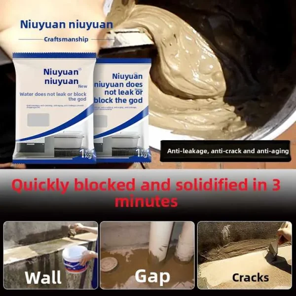 Waterplug Hydraulic Cement for Leak Repair ASTM C1107