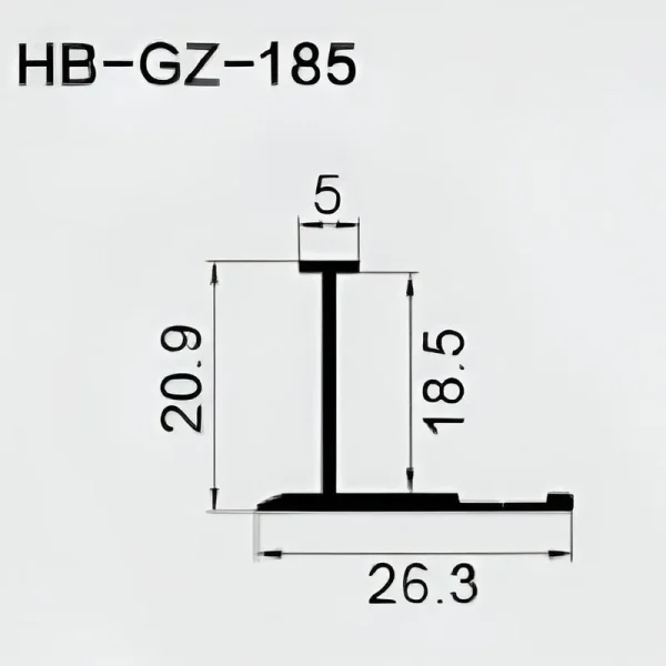 Aluminum H Molding - 18.5mm Face x 18.5mm Leg x 26.3mm OD - Image 2