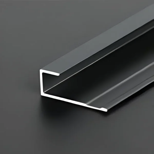Aluminum J Trim - 5.5mm Face x 7.15mm Leg x 16.7mm OD for 5.9mm Material