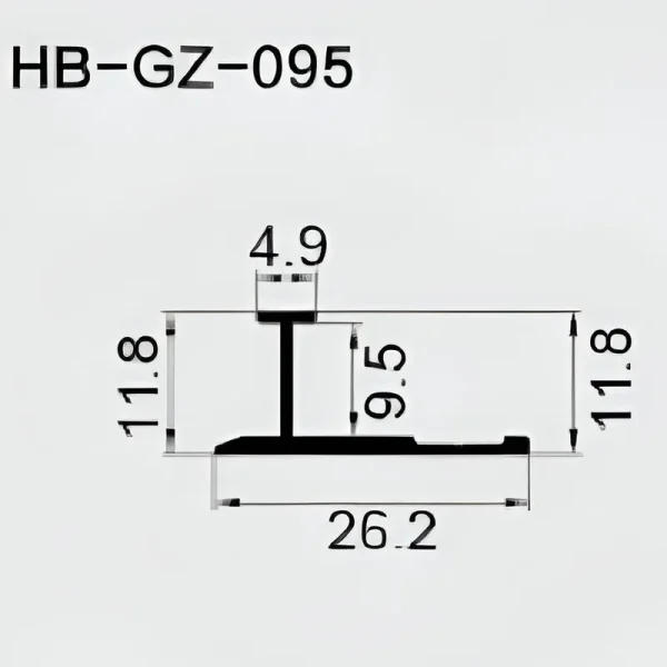 Aluminum Wood Panel H Trim - 9.5mm Face x 11.8mm Leg x 26.2mm OD - Image 2