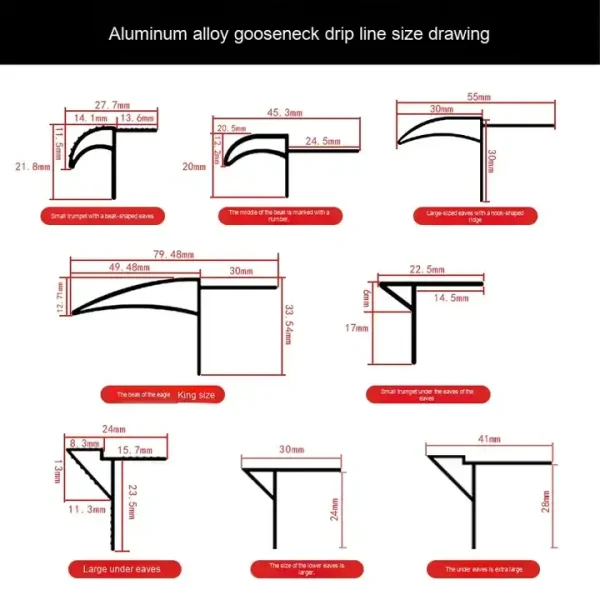 Aluminum Drip Edge for Roof - 6063 Alloy, ASTM B221 Standard