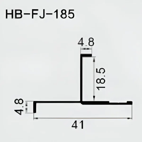 Architectural W Channel - 4.8mm Face x 18.5mm Leg x 41mm OD for 4.8mm Material - Image 2