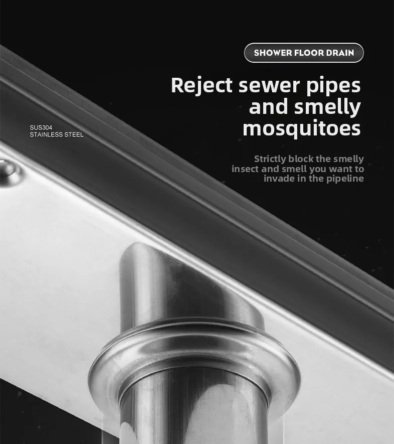 Case 304 Stainless Steel Linear Shower Drain with Anti Odor 016
