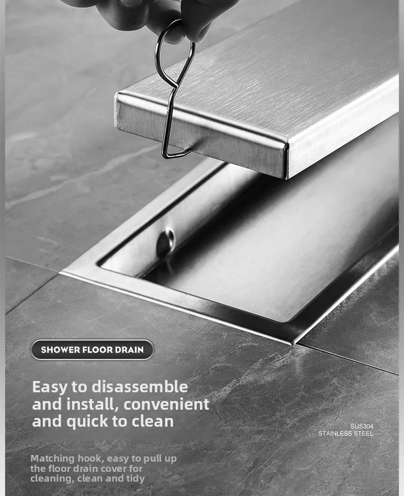 Case 304 Stainless Steel Linear Shower Drain with Anti Odor 027