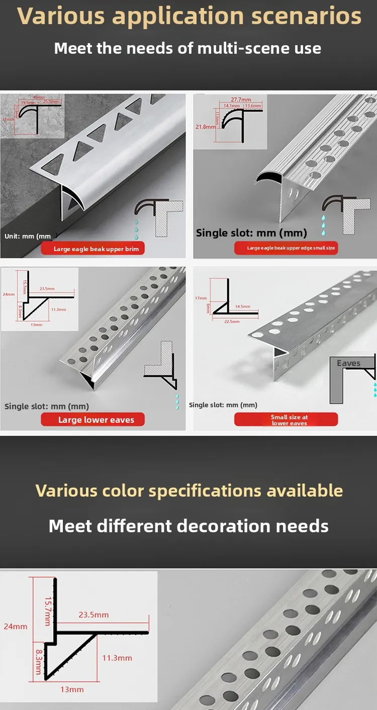 Case Aluminum Drip Edge for Roof 6063 Alloy ASTM B221 Standard 002