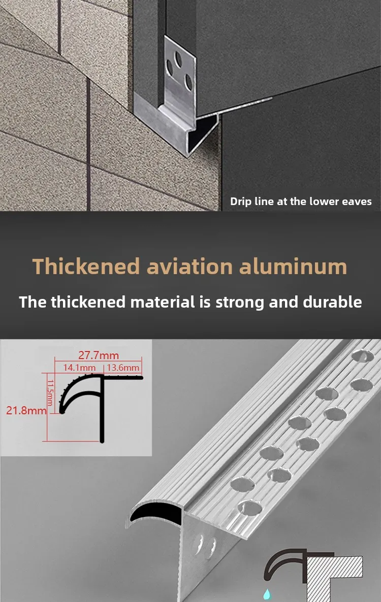 Case Aluminum Drip Edge for Roof 6063 Alloy ASTM B221 Standard 004