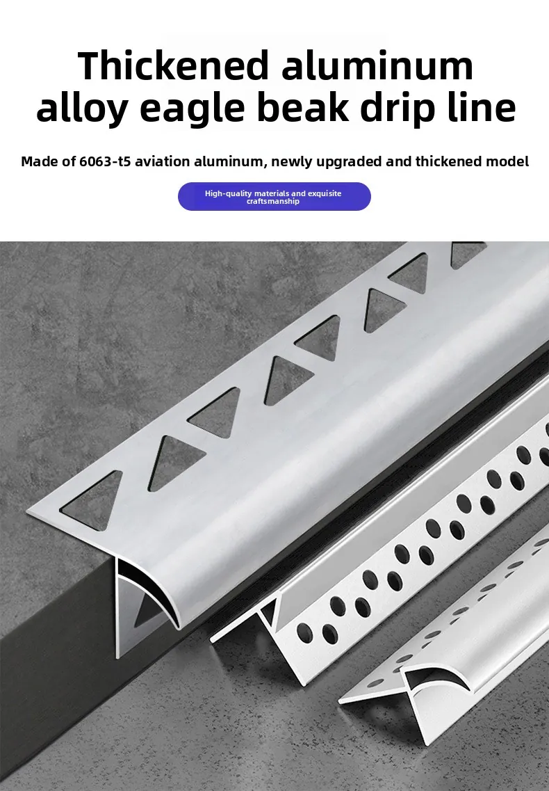 Case White Aluminum Drip Edge 6063 for Roofing Gutter Protection 002