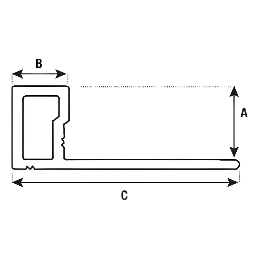 AU Aluminium Contempo Edge Trim Size