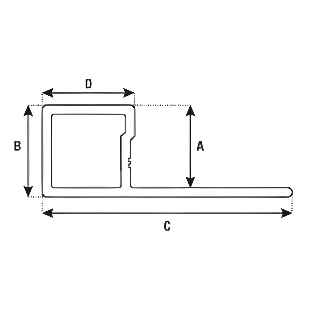 AU Aluminium Square Edge - 3M Size