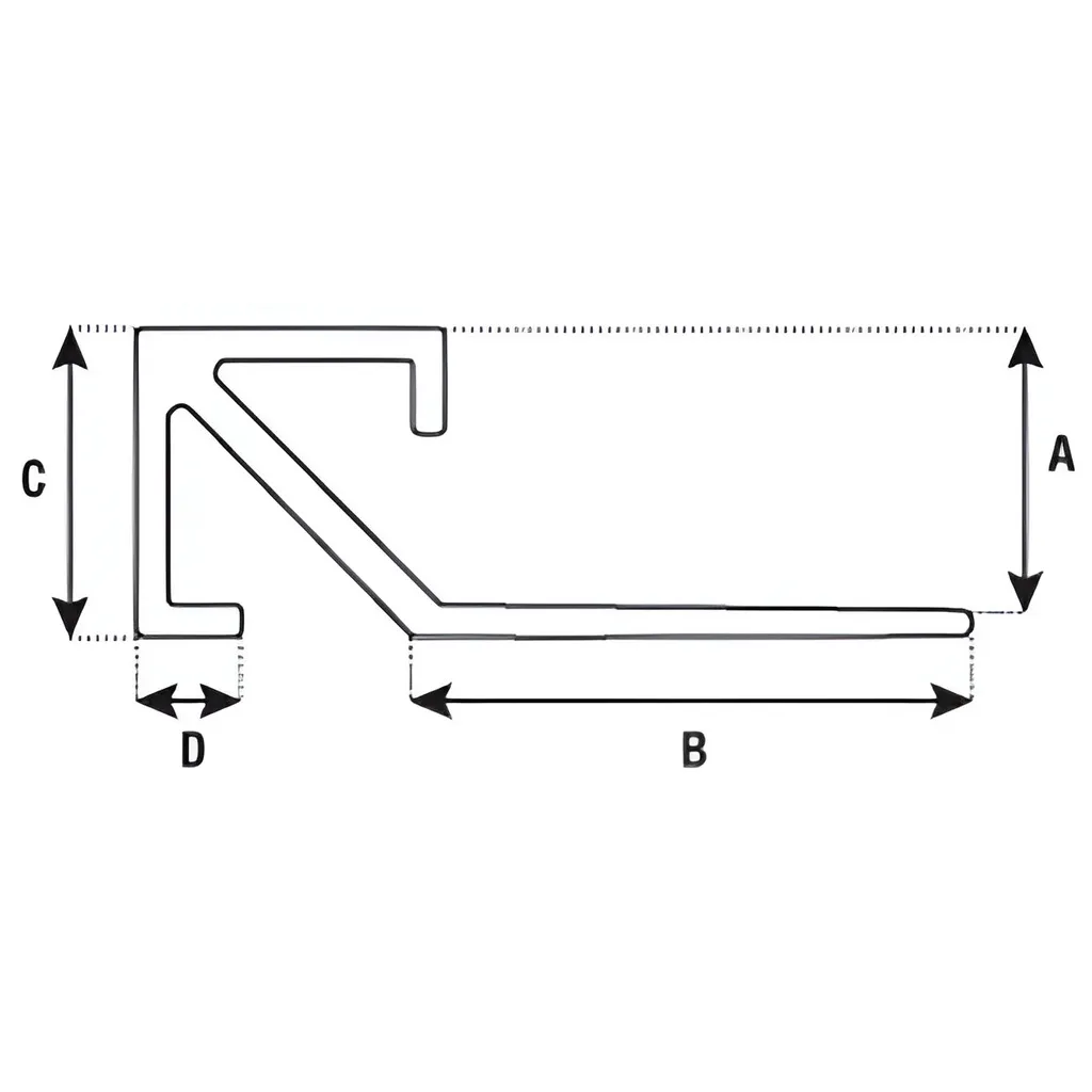 AU Aluminium Square Edge Trim Size