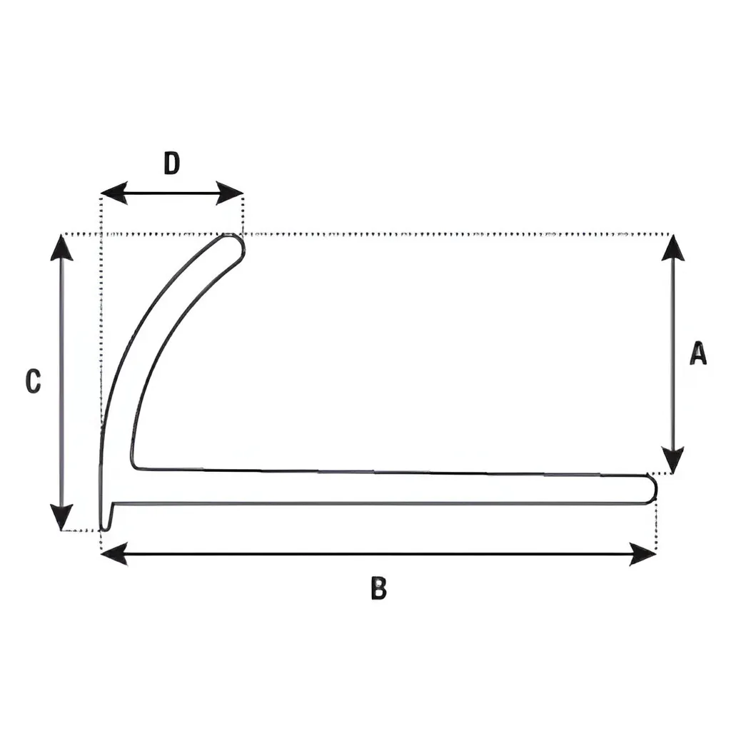 AU Aluminum Round Edge Trim Size