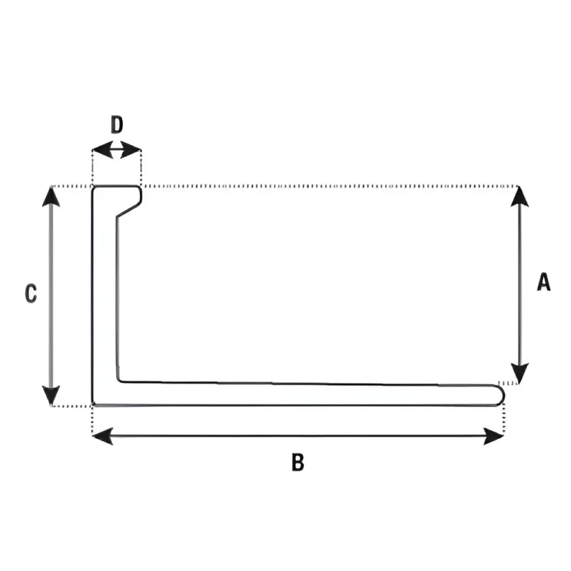 AU Brass L-Shape Trim Size