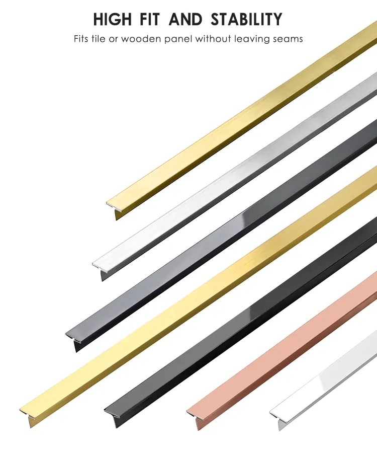 Case Aluminum T Bar 6063 Decorative Trim for Tile Edging 005