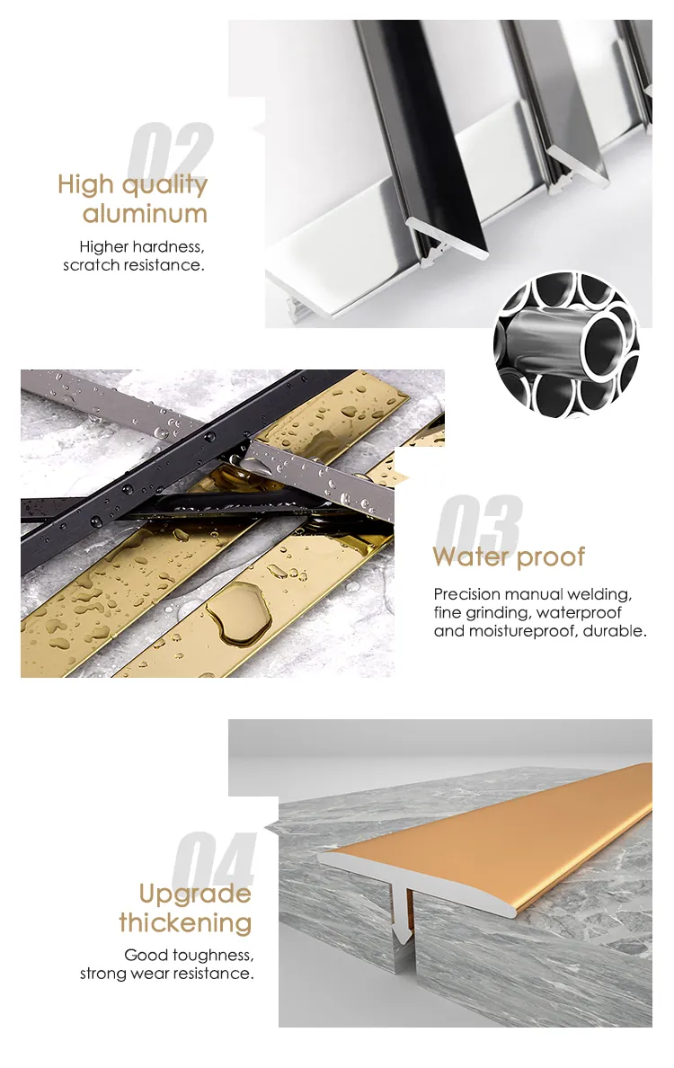 Extruded Aluminum T Bar 6063 Decorative Trim 9