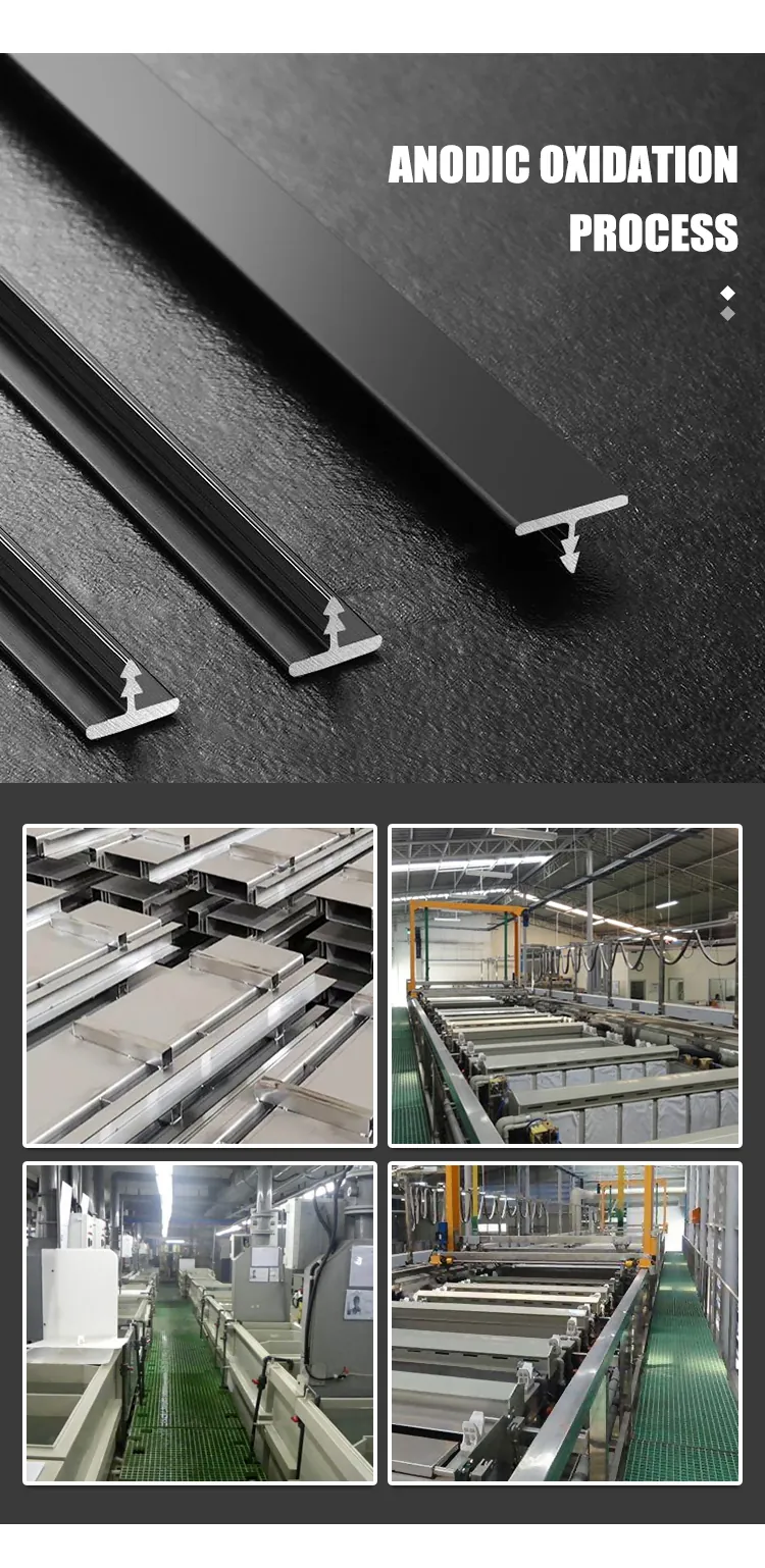 Extruded Aluminum T Bar 6063 Decorative Trim 10