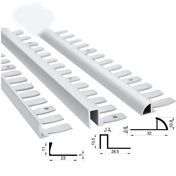 Flexible Chrome Edge Trim in L & Quadrant Profiles 7