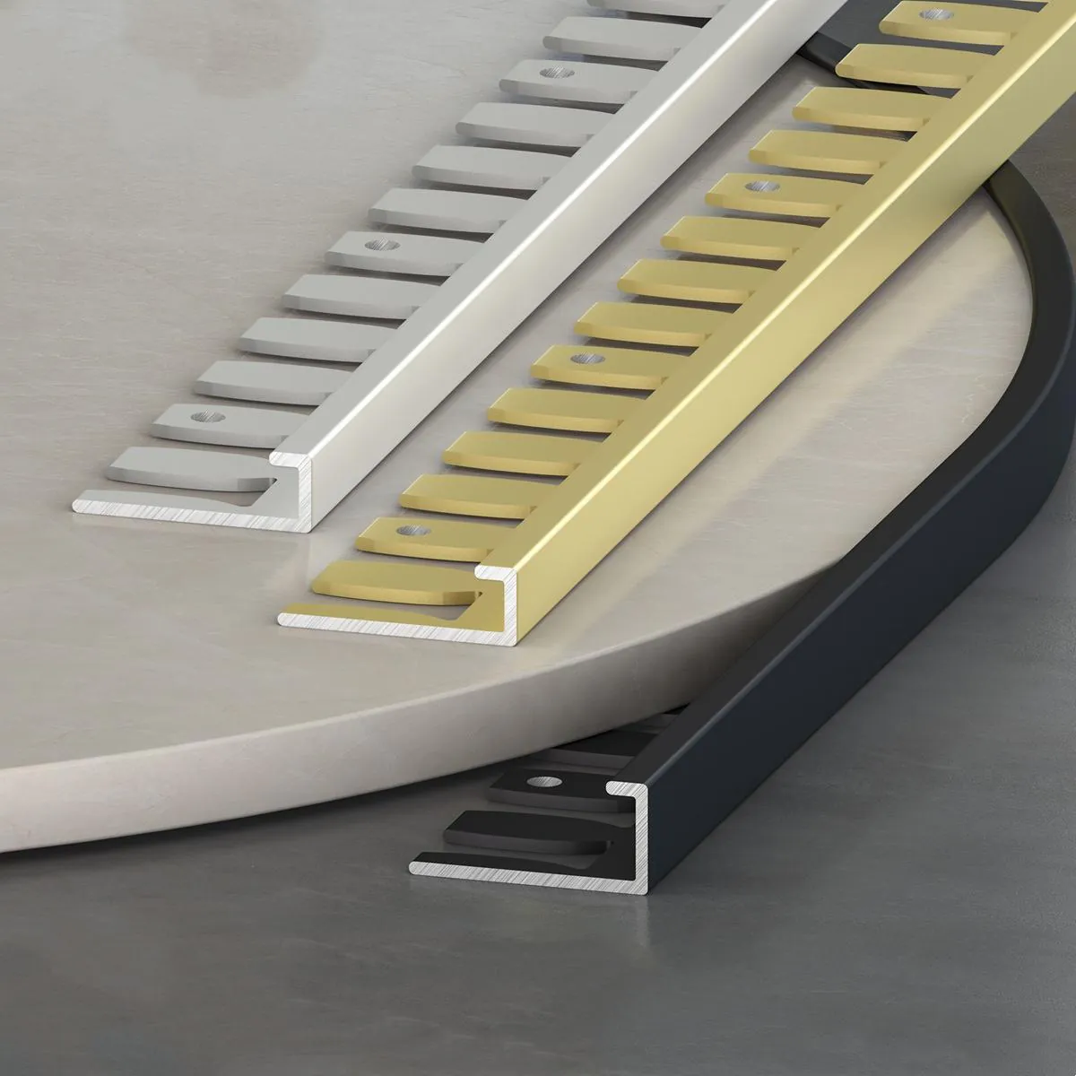 Matte Black Flexible Trim Edging with Flared Tabs 12