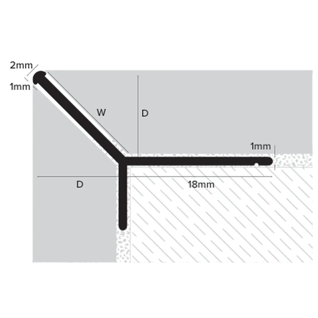 EU_Aluminium Angle Trim Size