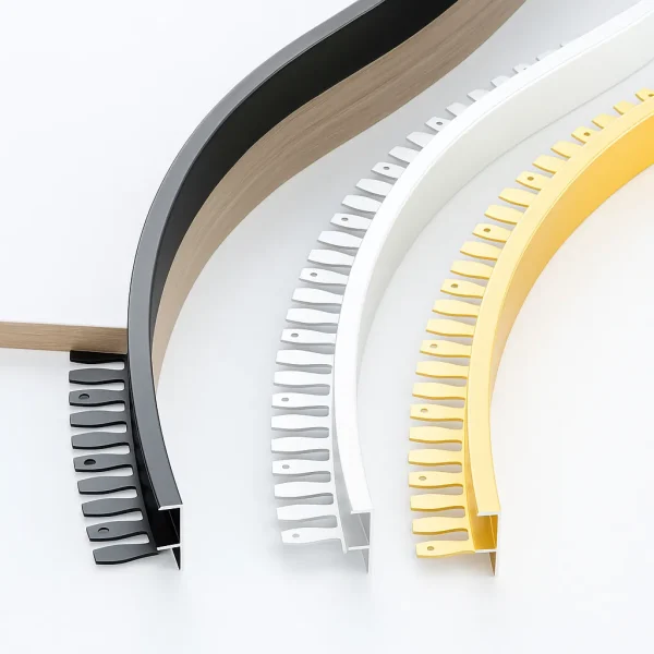 Flexible Aluminum U-Profile Trim with Keyhole Flange