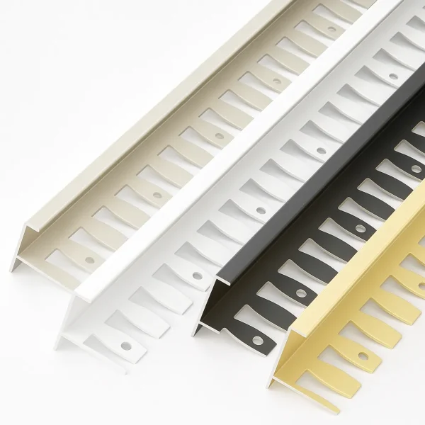 Flexible Aluminum U-Profile Trim with Keyhole Flange