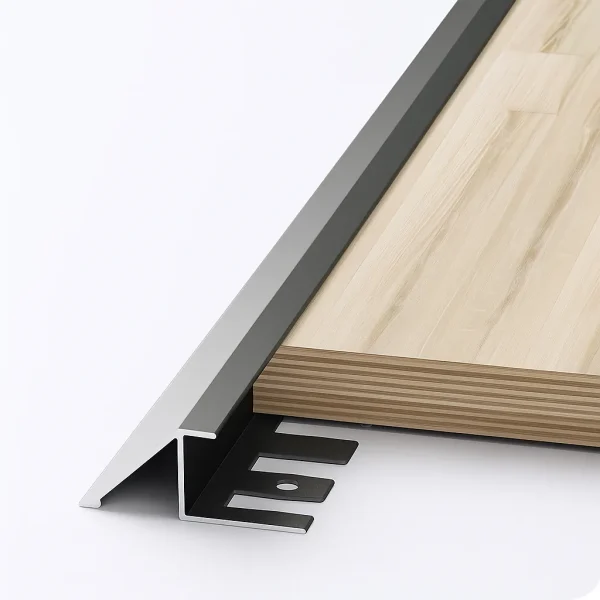 Flexible Edge Trim for Laminate with Serrated Base