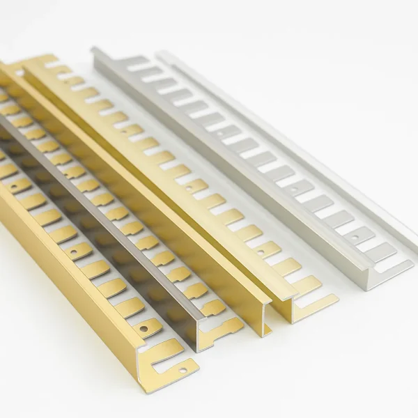Flexible Edge Trim with Rectangular Anchor Cutouts