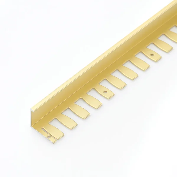 Flexible Edge Trim with Rectangular Anchor Cutouts
