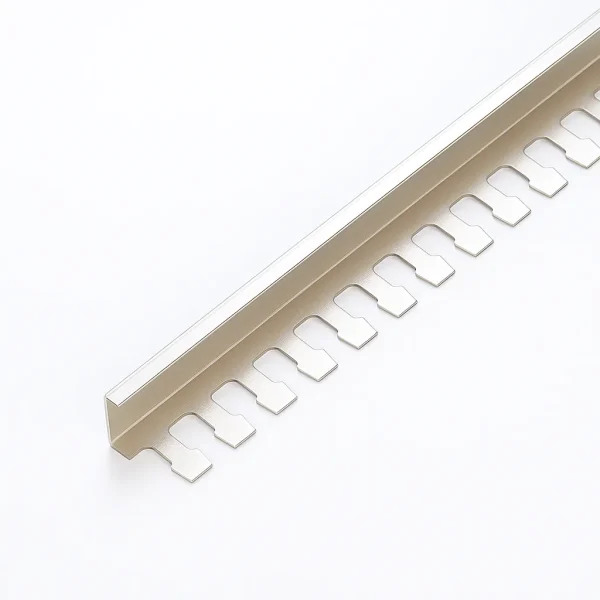 Flexible Edge Trim with Rectangular Anchor Cutouts