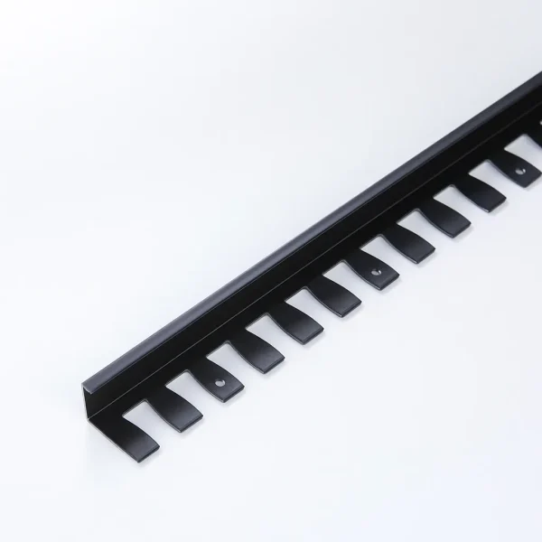 Flexible Edge Trim with Rectangular Anchor Cutouts