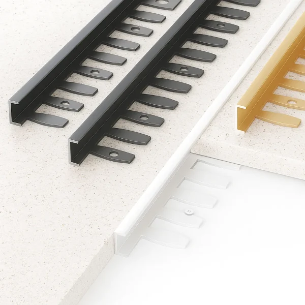 Flexible Metal L-Profile Edge Trim, Multi-Color Pack