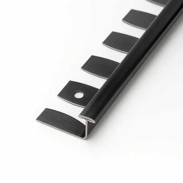 Flexible Tile Trim with Rounded Top and Spade Tabs