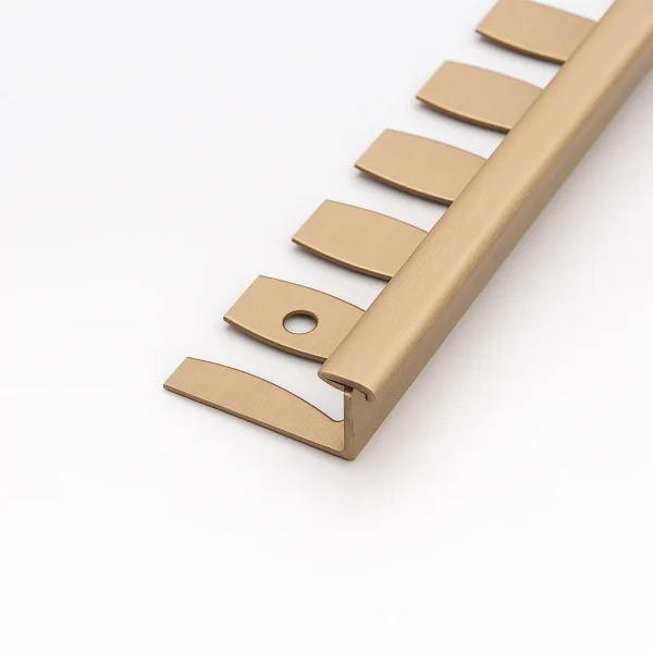 Flexible Tile Trim with Rounded Top and Spade Tabs