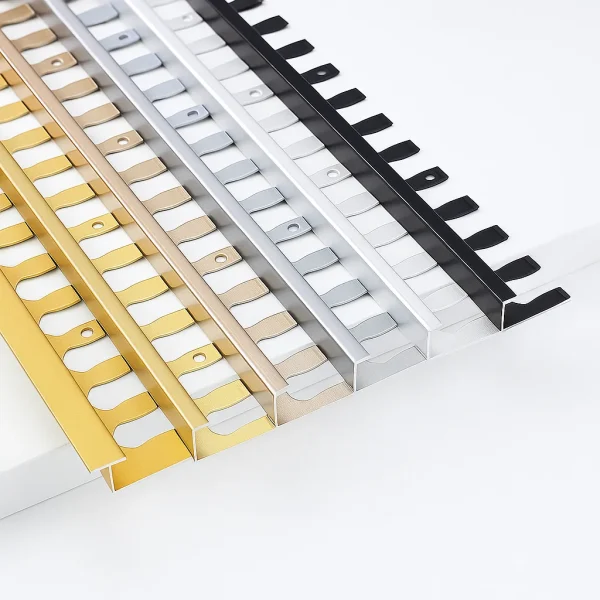 Flexible U-Channel Carpet Edge Trim with Oval Cutouts
