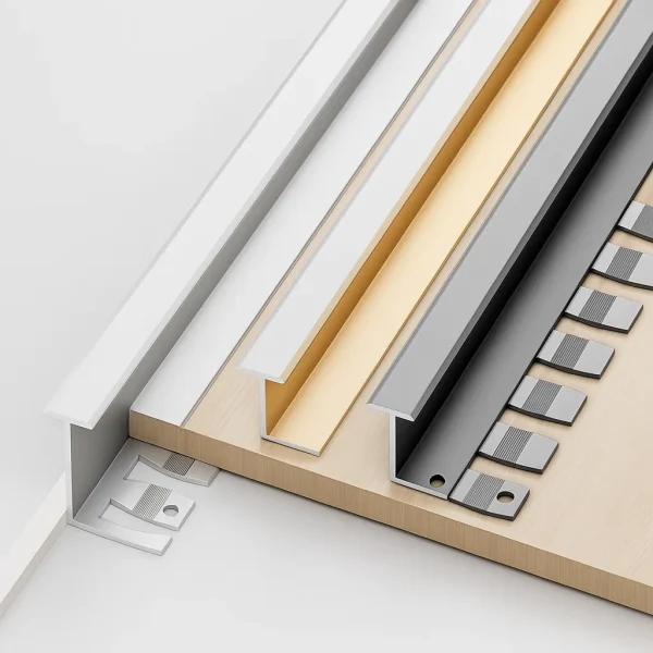 Formable T-Profile Edge Trim with Slotted Flange