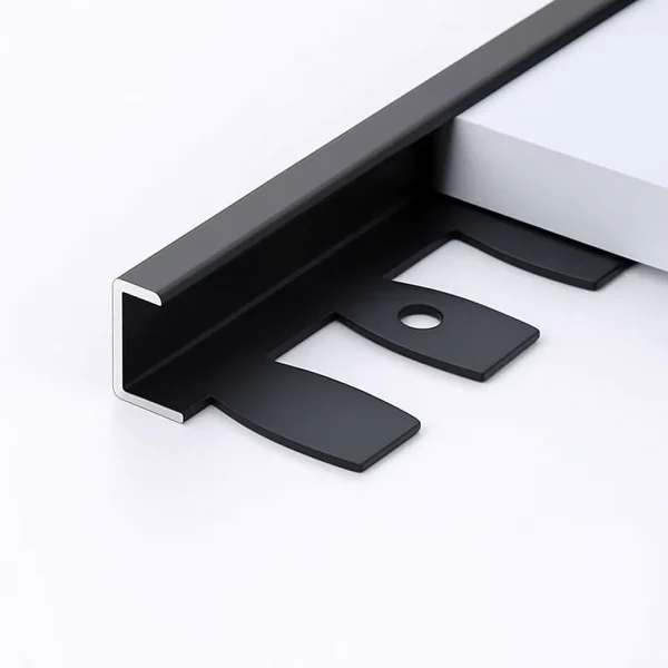 Matte Black Flexible Trim Edging with Flared Tabs