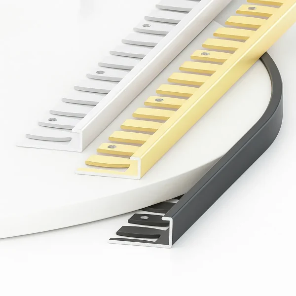 Matte Black Flexible Trim Edging with Flared Tabs