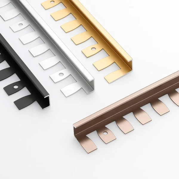 Matte Black Flexible Trim Edging with Flared Tabs