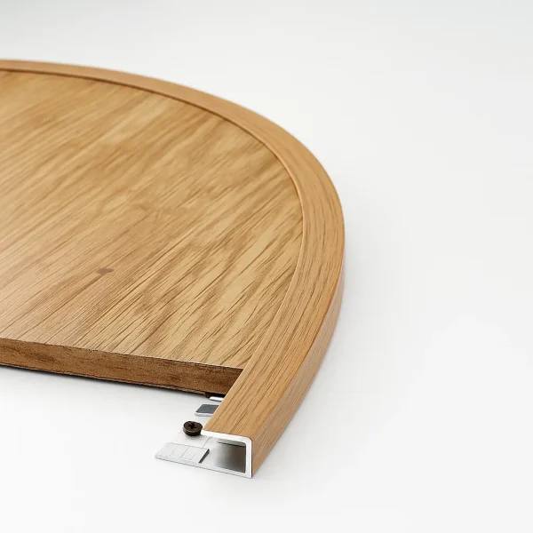 Quadrant Flexible Edge Trim in Satin Gold Finish