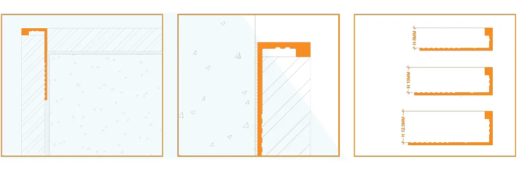 SA_L shape Aluminum Tile Trim Size