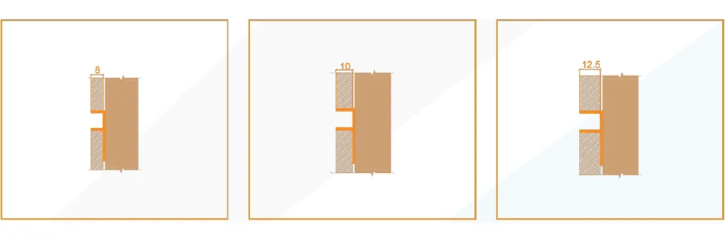 SA_Square shape Aluminum Wall profile Size