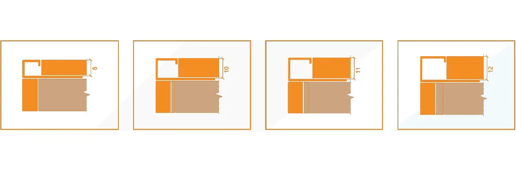 SA_Square shape Stainless Steel Tile Trim Size