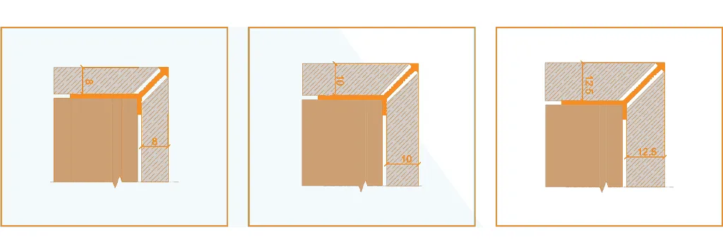 SA_Y Shape Aluminum Tile Trim profile Size