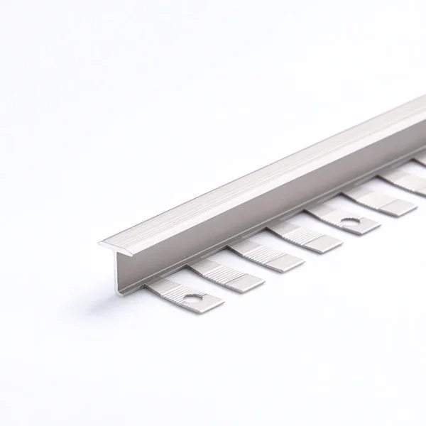 T-Profile Flexible Edge Trim with Ribbed Anchor Tabs