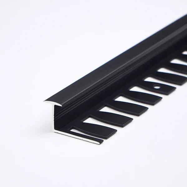 T-Profile Flexible Edge Trim with Ribbed Anchor Tabs