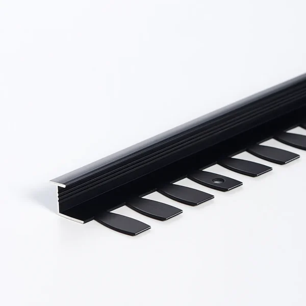 T-Profile Flexible Edge Trim with Ribbed Anchor Tabs