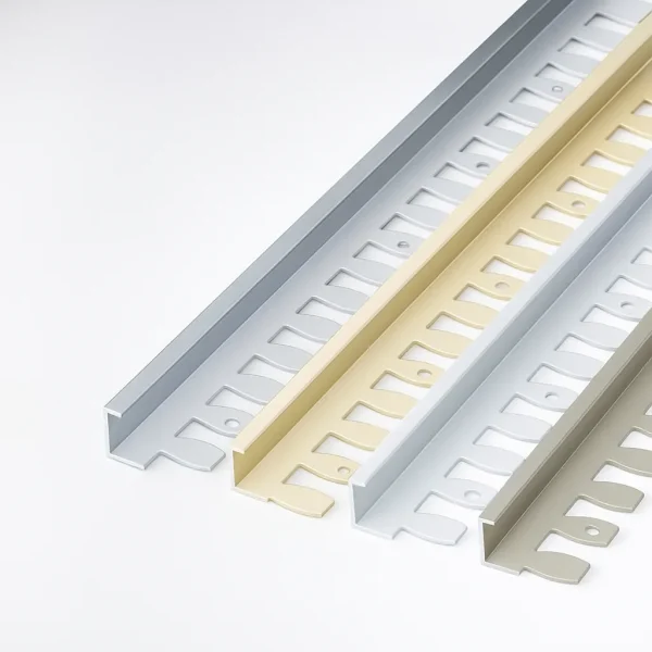 T-Profile Flexible Edge Trim with Ribbed Anchor Tabs