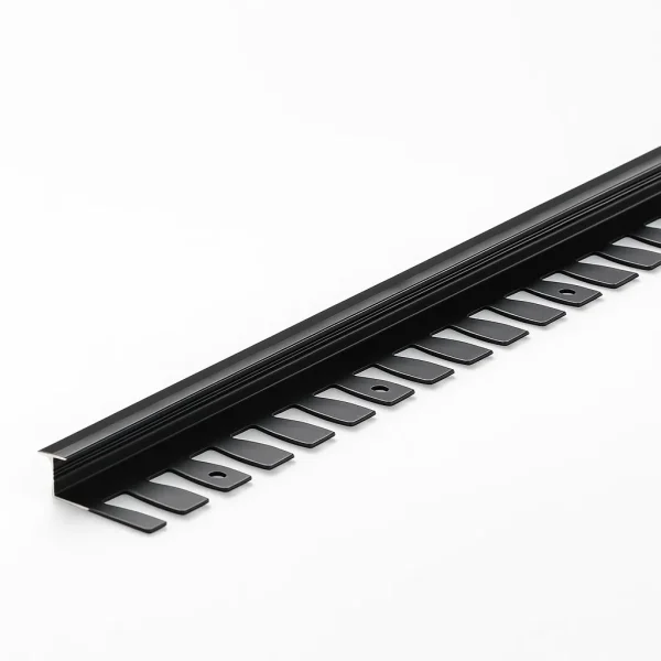 T-Profile Flexible Edge Trim with Ribbed Anchor Tabs