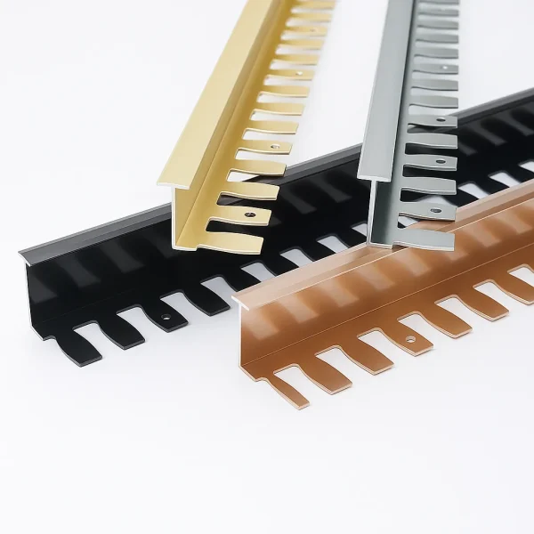 T-Profile Flexible Edging Trim with Notched Flange