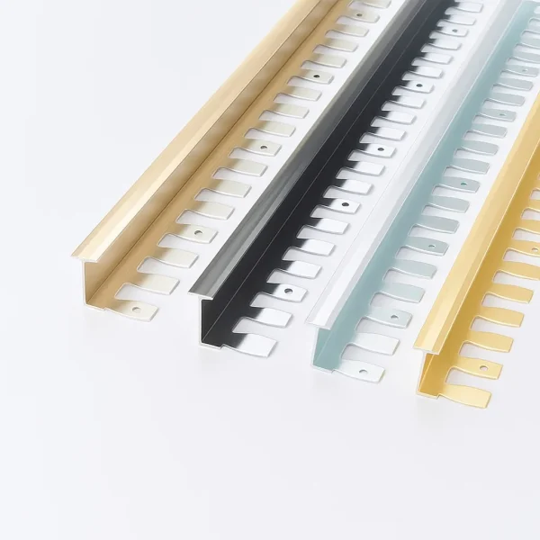 T-Profile Flexible Edging Trim with Notched Flange
